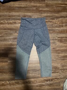 Champion Colorblock High-Waist Leggings - Navy/Light Blue